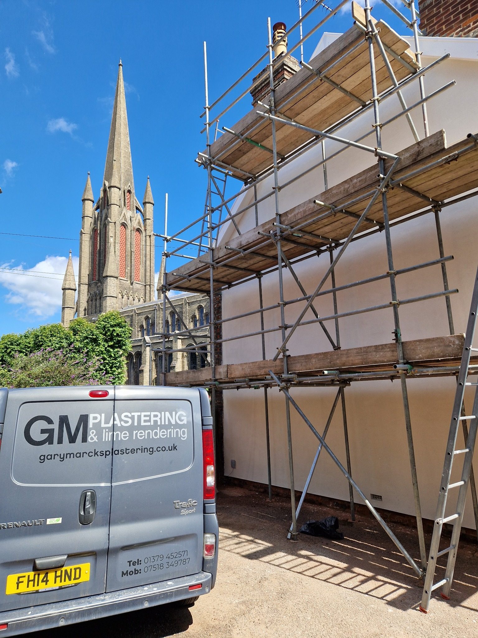 Traditional Suffolk property completed with insulated lime rendering